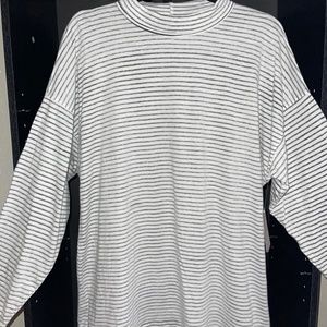 Free People Striped Long-Sleeve shirt, small oversized